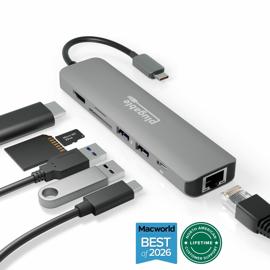 7-in-1 USB C Hub Multiport Adapter with Ethernet