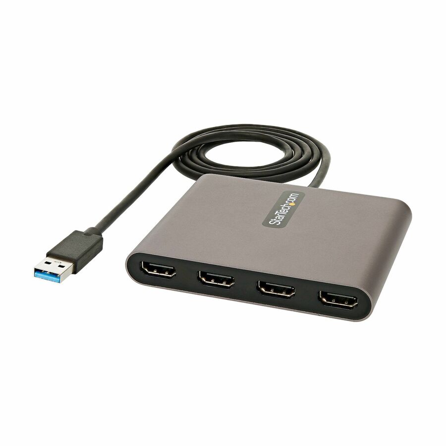 StarTech USB 3.0 to Quad HDMI Adapter, USB to 4x HDMI Monitor Converter for Windows (no support for macOS/ChromeOS/Linux) - TAA