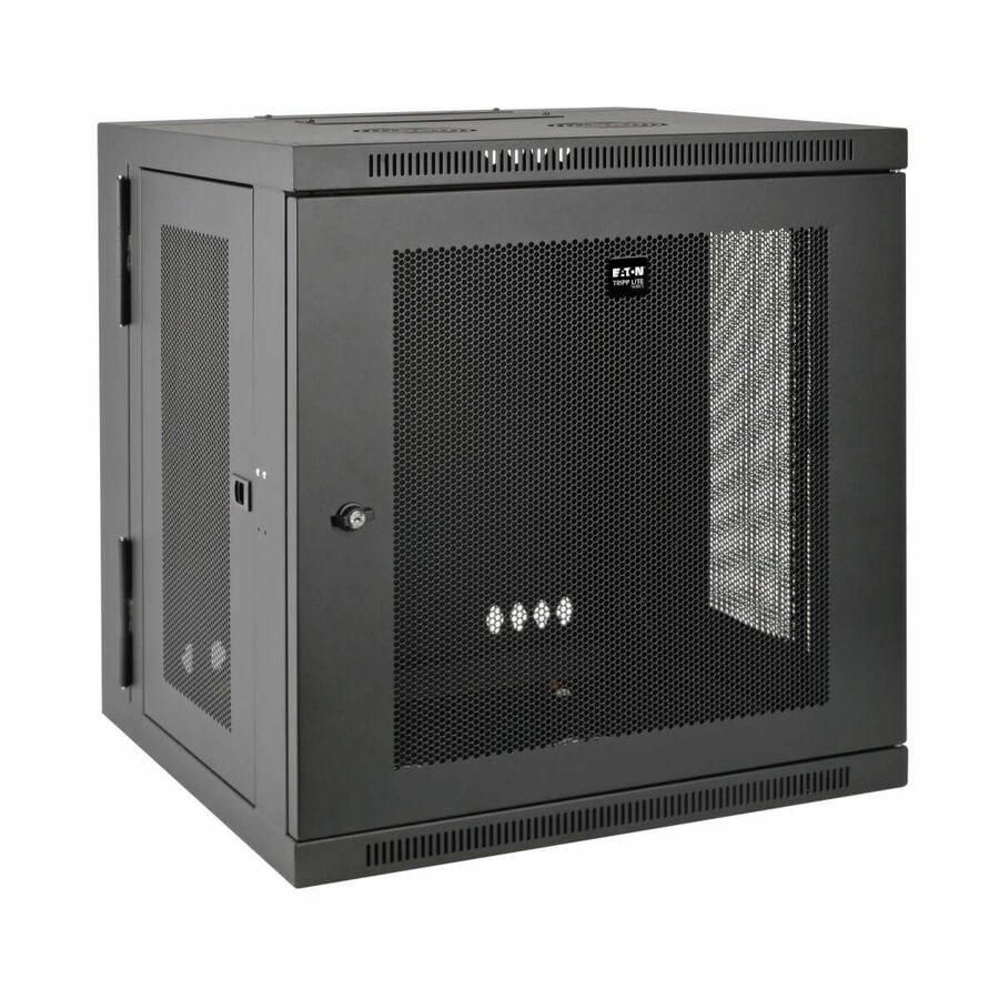 Tripp Lite by Eaton SmartRack 10U Low-Profile Switch-Depth Wall-Mount Small Rack Enclosure Hinged Back