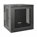 Tripp Lite by Eaton SmartRack 10U Low-Profile Switch-Depth Wall-Mount Small Rack Enclosure Hinged Back