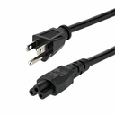 StarTech 10ft (3m) Laptop Power Cord, NEMA 5-15P to C5 (Clover Leaf), 10A 125V, 18AWG, Laptop Replacement Cord, Power Brick Cable