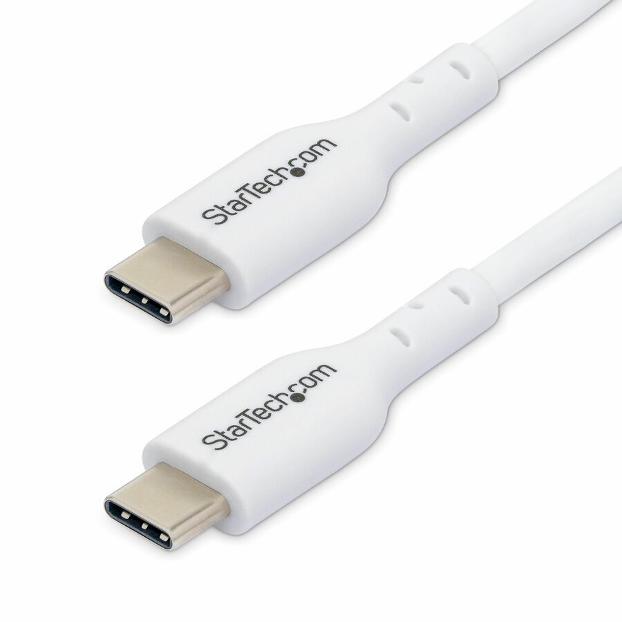 StarTech 6.6ft (2m) USB-C Charging Cable, Charge & Sync, 60W (3A) PD, USB 2.0 Laptop Charger Cable - White USB C Charging Cord