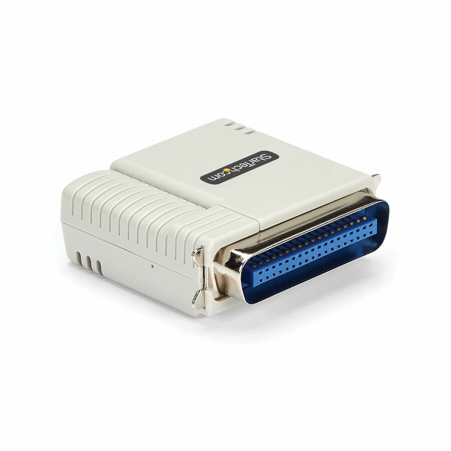 StarTech Ethernet to Parallel Network Print Server, 10/100 LAN, Windows/macOS/Linux, Centronics Ethernet Printer Server Adapter, TAA