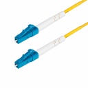 StarTech 1m (3.3ft) LC to LC (UPC) OS2 Single Mode Simplex Fiber Optic Cable, 9/125, 40G/100G, Low Insertion Loss, LSZH Jumper Cord