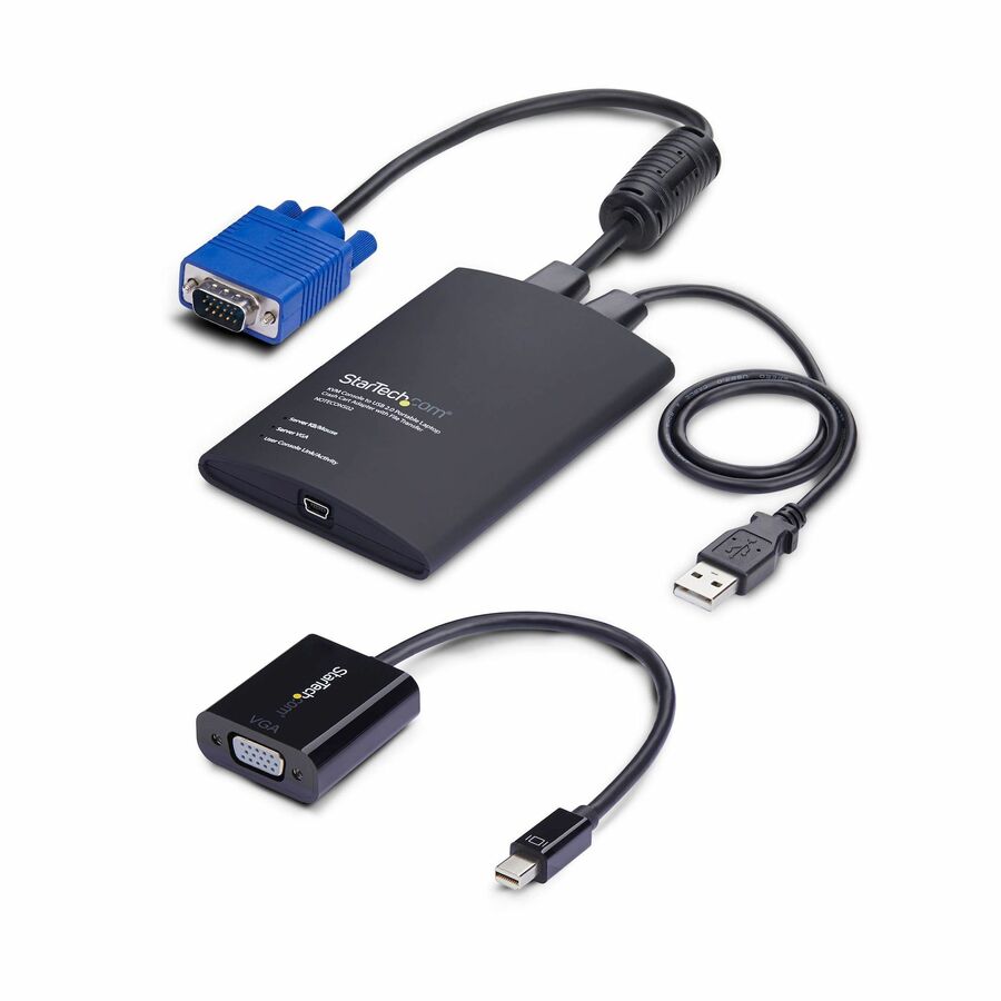 StarTech Portable Laptop Crash Cart Adapter, USB/VGA/Mini DisplayPort KVM Console, File Transfer/Video Capture, TAA