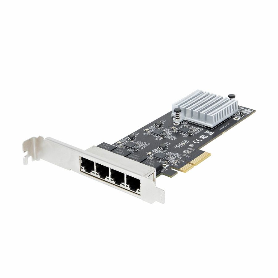 StarTech 4-Port 2.5G NBASE-T PCIe Network Card, Computer Network Card Interface, Intel® I225-V, Quad-Port Ethernet, Multi-Gigabit NIC