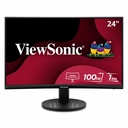 ViewSonic VA2416C 24 Inch 1080p Curved Monitor, Frameless Design with Variable Refresh Rate for Home Entertainment, HDMI, and DisplayPort Inputs
