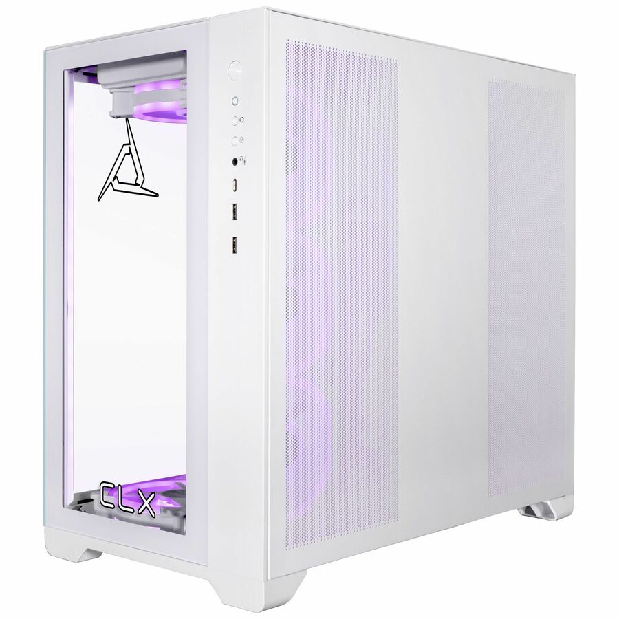 CLX SET Gaming Desktop Computer - AMD Ryzen 7 7800X3D - 64 GB - 6 TB HDD - 2 TB SSD - Mid-tower - White
