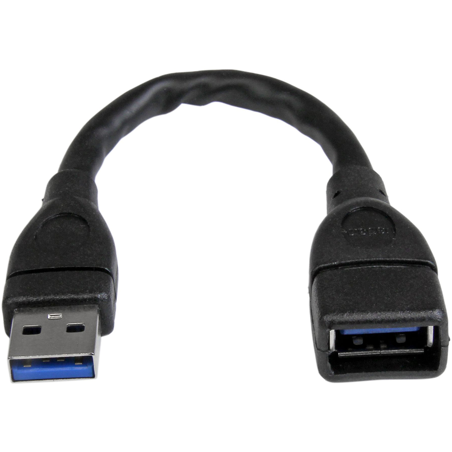 StarTech 6in Black USB 3.0 (5Gbps) Extension Adapter Cable A to A - M/F