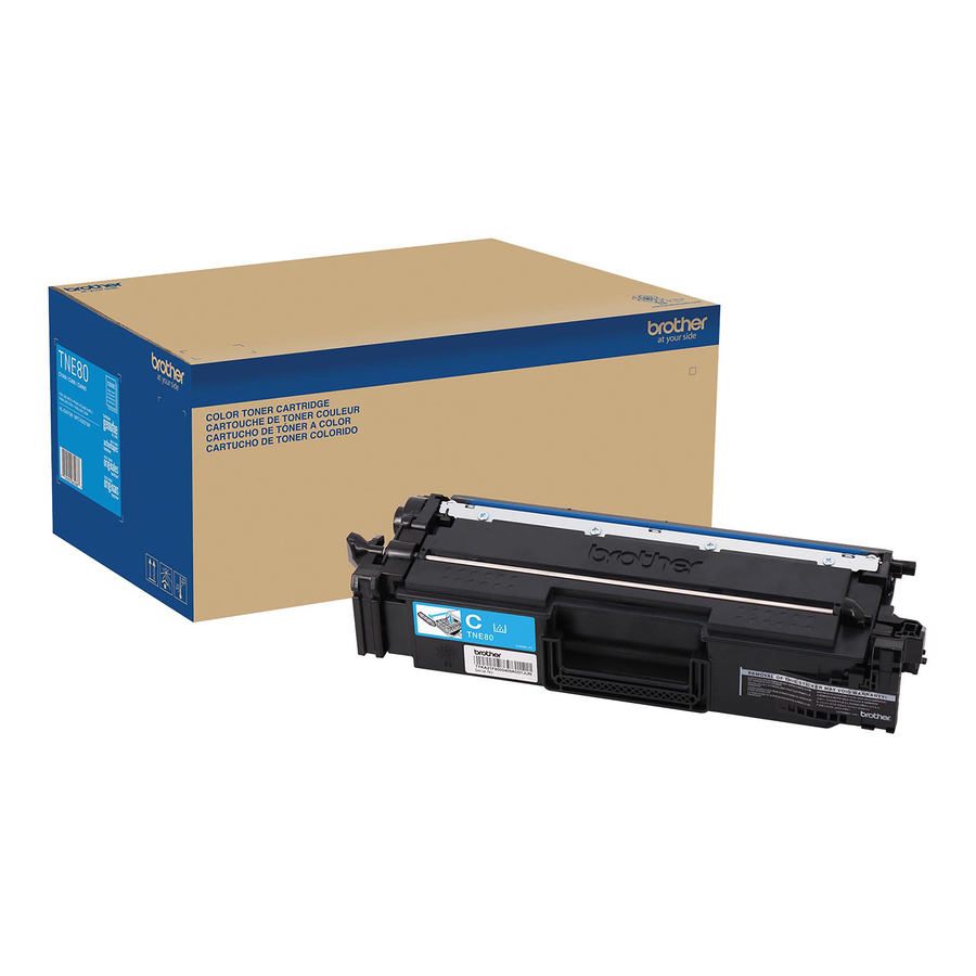 Brother TNE80C Original Super High (XXL Series) Yield Laser Toner Cartridge - Cyan - 1 Each