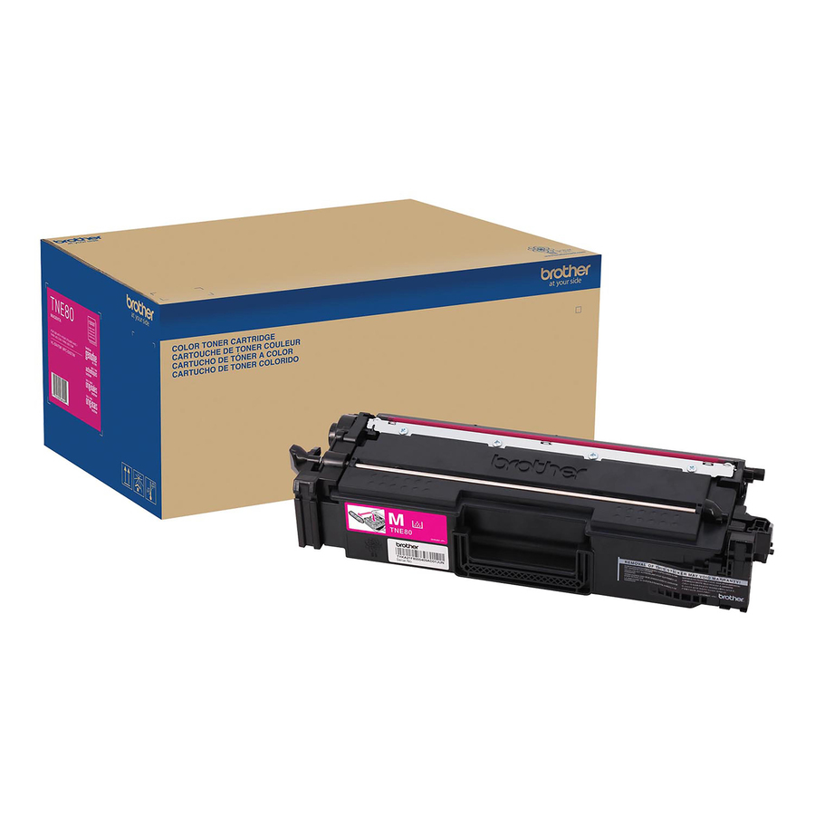 Brother TNE80M Original Super High (XXL Series) Yield Laser Toner Cartridge - Magenta - 1 Each