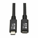 Eaton Tripp Lite Series USB-C Extension Cable (M/F) - USB 3.2 Gen 2 (10Gbps), Thunderbolt 3 Compatible, Black, 20 in. (0.5 m)
