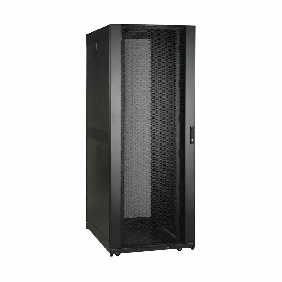 Tripp Lite by Eaton 42U SmartRack Wide Standard-Depth Rack Enclosure Cabinet with Two Pre-Installed SRCABLEVRT3 with sides & doors