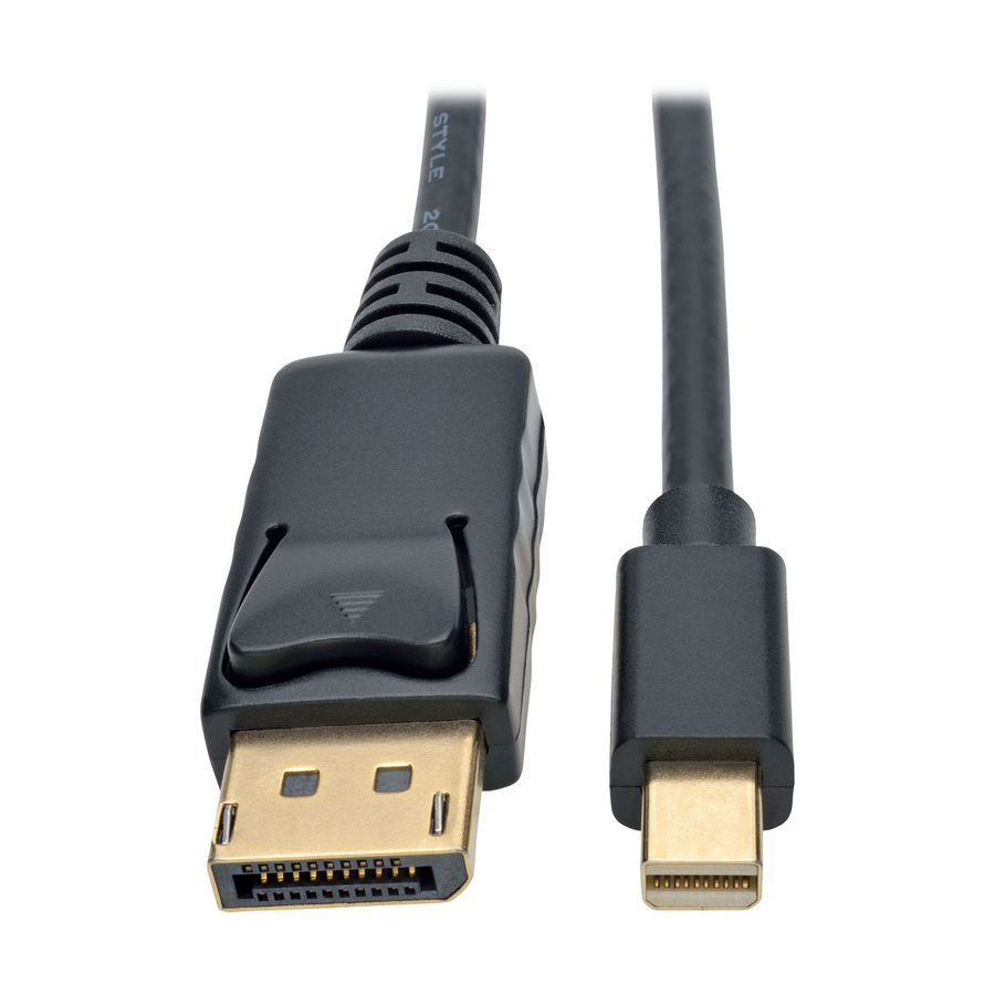 Eaton Tripp Lite Series Mini DisplayPort to DisplayPort Adapter Cable, 4K 60 Hz (M/M), DP Latching Connector, Black, 6 ft. (1.8 m)