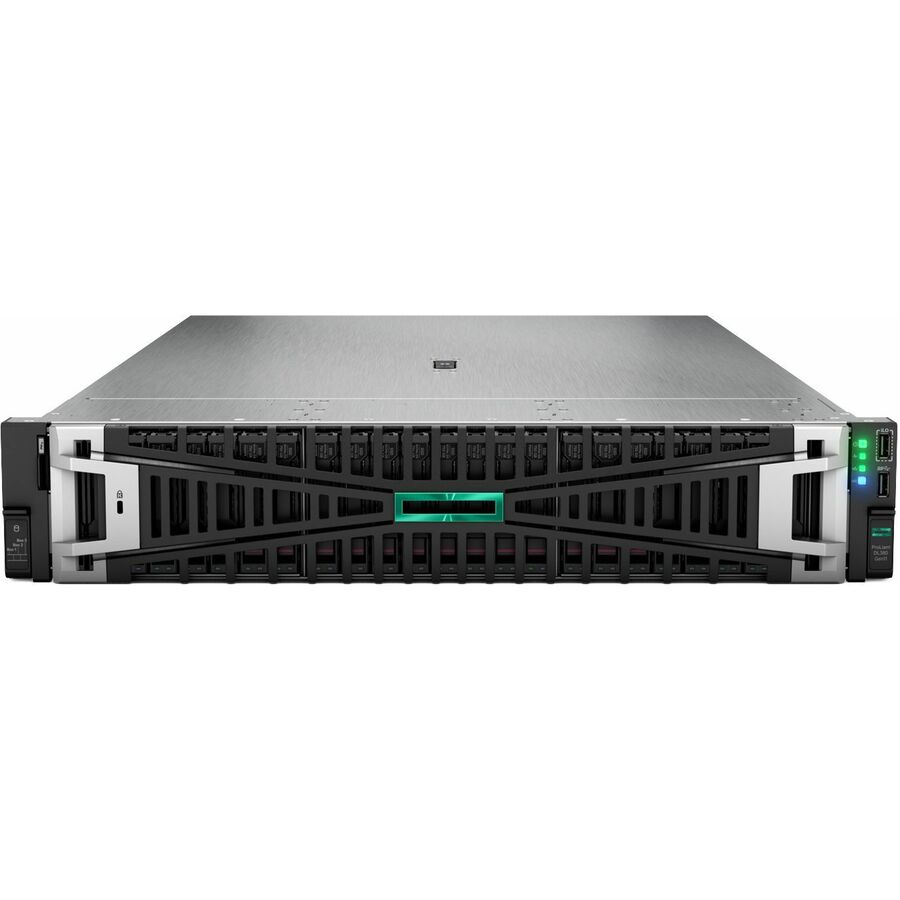 HPE SMART CHOICE ProLiant DL380 G11 2U Rack Server - 1 x Intel Xeon Silver 4510 2.4 GHz - 64 GB RAM - 16 TB HDD - (2 x 8TB) HDD Configuration - Serial ATA/600, 12Gb/s SAS Controller