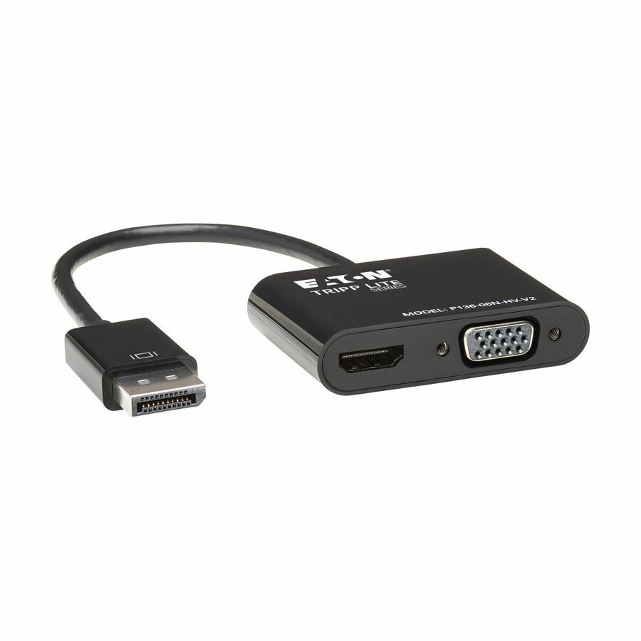 Eaton Tripp Lite Series DisplayPort to VGA/HDMI All-in-One Converter Adapter, DP ver 1.2, 4K 30 Hz HDMI