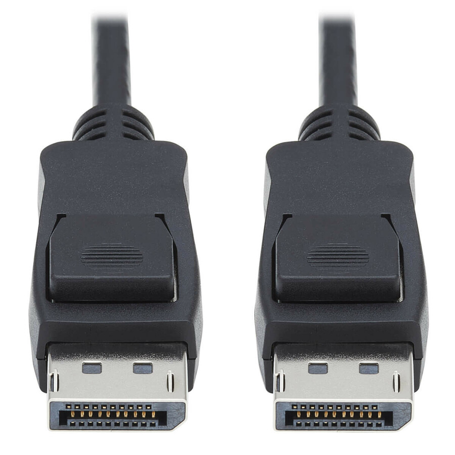Eaton Tripp Lite Series DisplayPort 1.4 Cable with Latching Connectors, 8K (M/M), Black, 1 ft. (0.31 m)