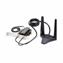 StarTech Wi-Fi 6E PCIe Network Card, Bluetooth 5.3, Magnetic Antenna Base, Tri-Band 802.11ax, AX5400 WiFi NIC, Windows/Linux