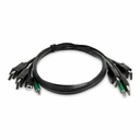 StarTech 6ft (1.8m) Dual-DisplayPort KVM Cable, USB 2.0, 3.5mm Audio, Universally Compatible Combo Cable for KVM Switches, TAA