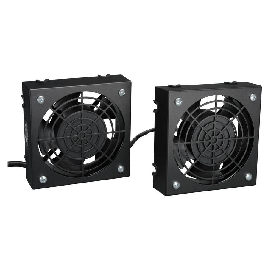 Tripp Lite by Eaton SmartRack Wall-Mount Roof Fan Kit - 2-120V high-performance fans; 210 CFM; 5-15P plug