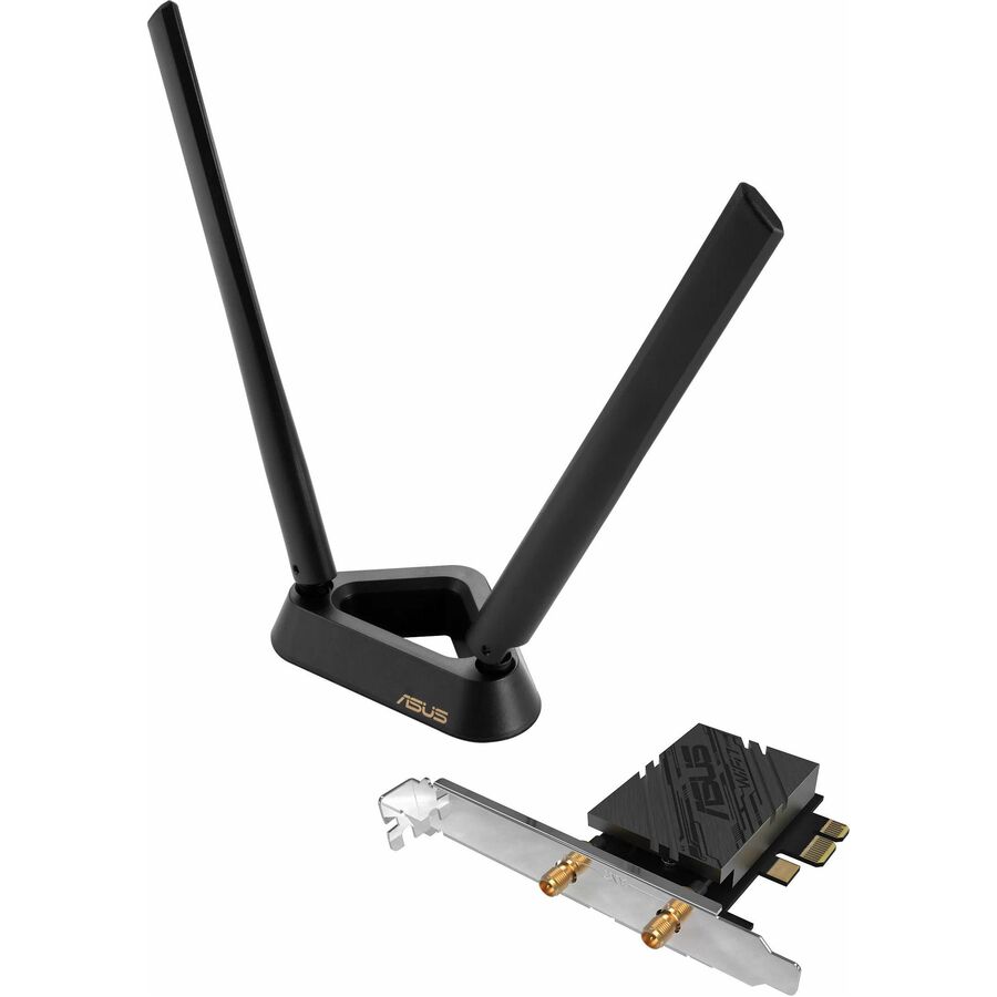 Asus PCE-BE90BT IEEE 802.11be Bluetooth 5.4 Tri Band Wi-Fi/Bluetooth Combo Adapter for Router, Desktop - TAA compliantComputer