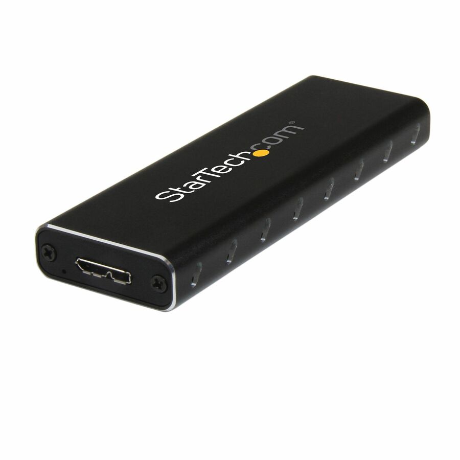 StarTech M.2 SSD Enclosure for M.2 SATA SSDs, USB 3.0 (5Gbps) with UASP, External M.2 SSD Enclosure, Aluminum, TAA