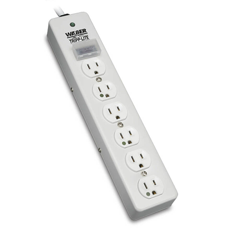 Tripp Lite by Eaton Hospital-Grade Surge Protector with 6 Hospital-Grade Outlets 6 ft. (1.83 m) Cord 1050 Joules UL 1363 Not for Patient-Care Rooms