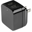 StarTech 2 Port USB Wall Charger, 17W Wall Charger Hub (2.4A & 1A port), Dual USB-A Power Adapter, Portable Charger for Phones/Tablets
