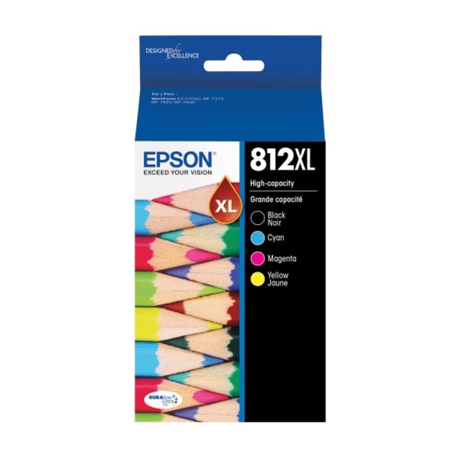 Epson DURABrite Ultra T812XL-XCS High Yield Inkjet Ink Cartridge - Single Pack - Cyan, Black, Yellow, Magenta Pack