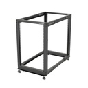 StarTech.com 4-Post 18U Mobile Open Frame Server Rack, 19" Network Rack with Casters, Rolling Rack for Computer/AV/Data/IT Equipment - 4-Post 8U open frame server rack for Data/IT equipment - 22-40in (56-101cm) Mounting Depth; 18in (46cm) Height, 1200lb (544kg) Capacity - 19" Mobile Network Rack - Casters, Levelling Feet, or Base-plate (floor) install - EIA/ECA-310-E Compliant
