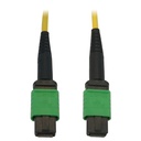 Eaton Tripp Lite Series 40/100G Singlemode 9/125 OS2 Fiber Optic Cable (12F MTP/MPO-APC F/F), LSZH, Yellow, 1 m (3.3 ft.)