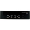 StarTech 4 Port DVI VGA Dual Monitor KVM Switch with Audio & USB Hub, TAA