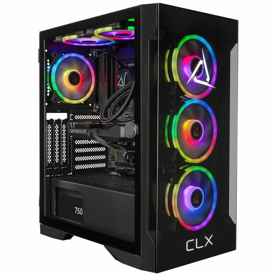CLX SET TGMSETRTU5505BM Gaming Desktop Computer - Intel Core i9 14th Gen i9-14900KF - 32 GB - 2 TB PCI Express NVMe SSD - Mid-tower - Black