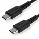 StarTech 3.3ft (1m) USB-C Fast Charging Cable, Rugged, Charge & Sync, 60W (3A) PD, USB 2.0, Black TPE Jacket and Aramid Fiber
