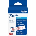 Brother Genuine P-touch TZe252 RD on WHT Label Tape, Laminated, 24mmX8m