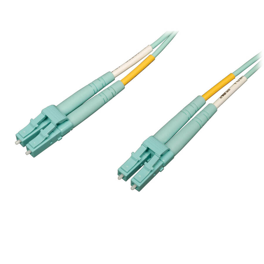 Tripp Lite by Eaton 10Gb/100Gb Duplex Multimode 50/125 OM4 LSZH Fiber Patch Cable (LC/LC) - Aqua 1M (3 ft.)