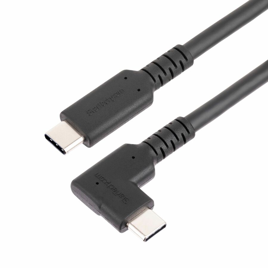 StarTech 6.6ft (2m) USB-C Cable, Right-Angled, USB 5Gbps, 100W (5A) PD, 4K 60Hz DP Alt Mode, Rugged USB C Cord, Thunderbolt Compatible