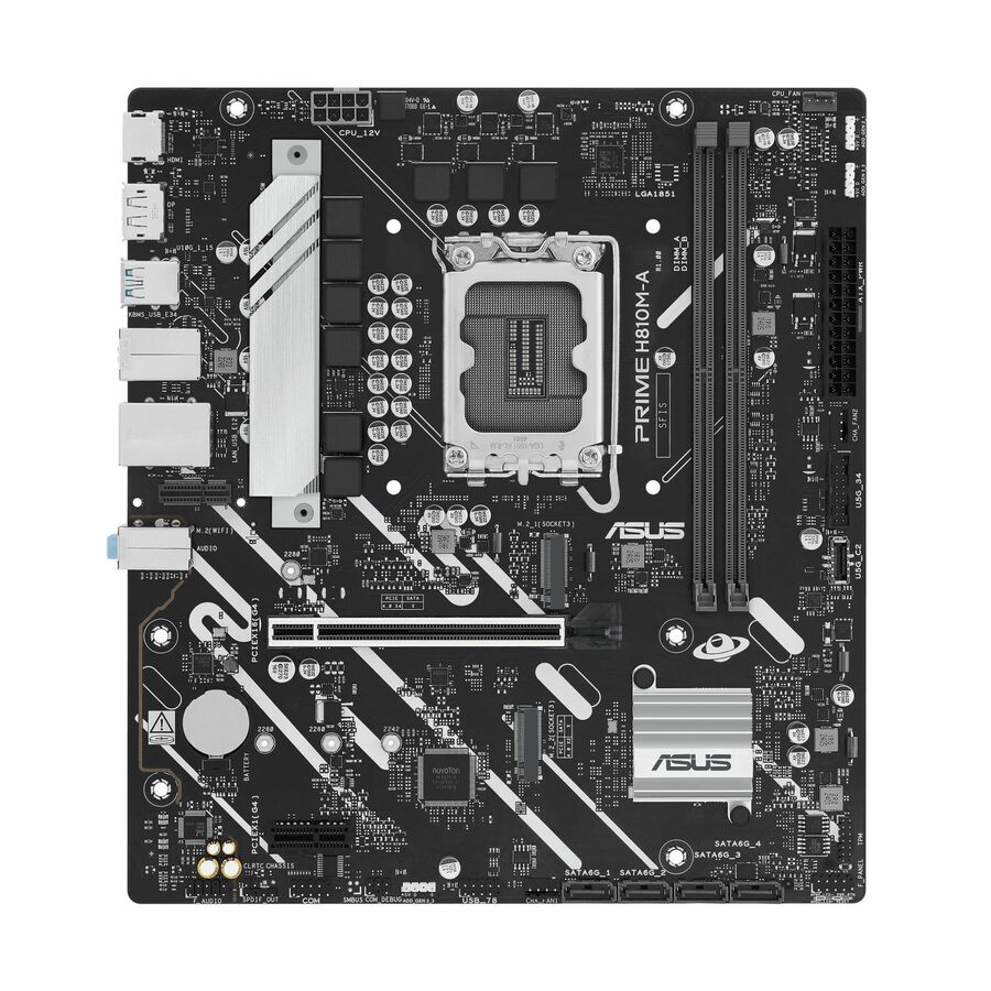 Asus Prime H810M-A-CSM Desktop Motherboard - Intel H810 Chipset - Socket LGA-1851 - Micro ATX
