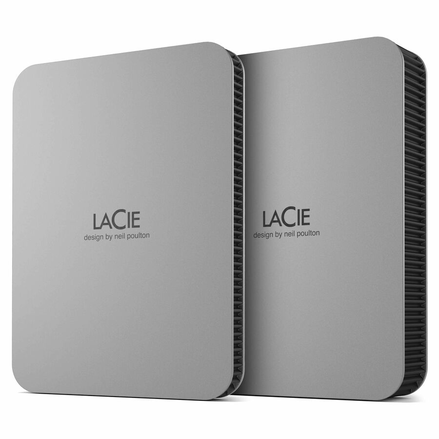 LaCie STLP2000400 2 TB Portable Hard Drive - External - Moon Silver