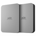 LaCie STLP2000400 2 TB Portable Hard Drive - External - Moon Silver