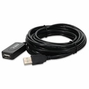 AddOn 50ft Active USB A 2.0 Male to Female Black Cable