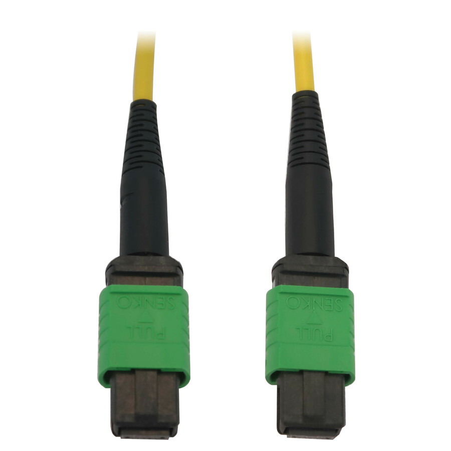 Tripp Lite by Eaton 40/100G Singlemode 9/125 OS2 Fiber Optic Cable (12F MTP/MPO-APC F/F) LSZH Yellow 5 m (16.4 ft.)