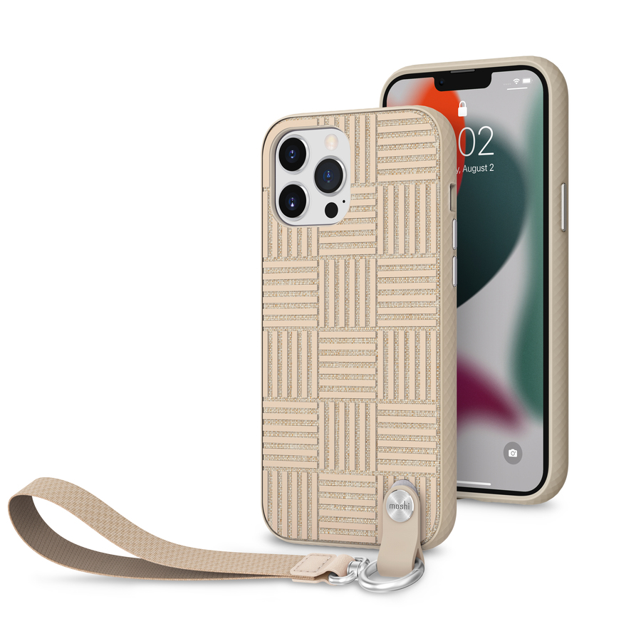 Moshi Altra Carrying Case Apple iPhone 13 Pro Max Smartphone - Sahara Beige