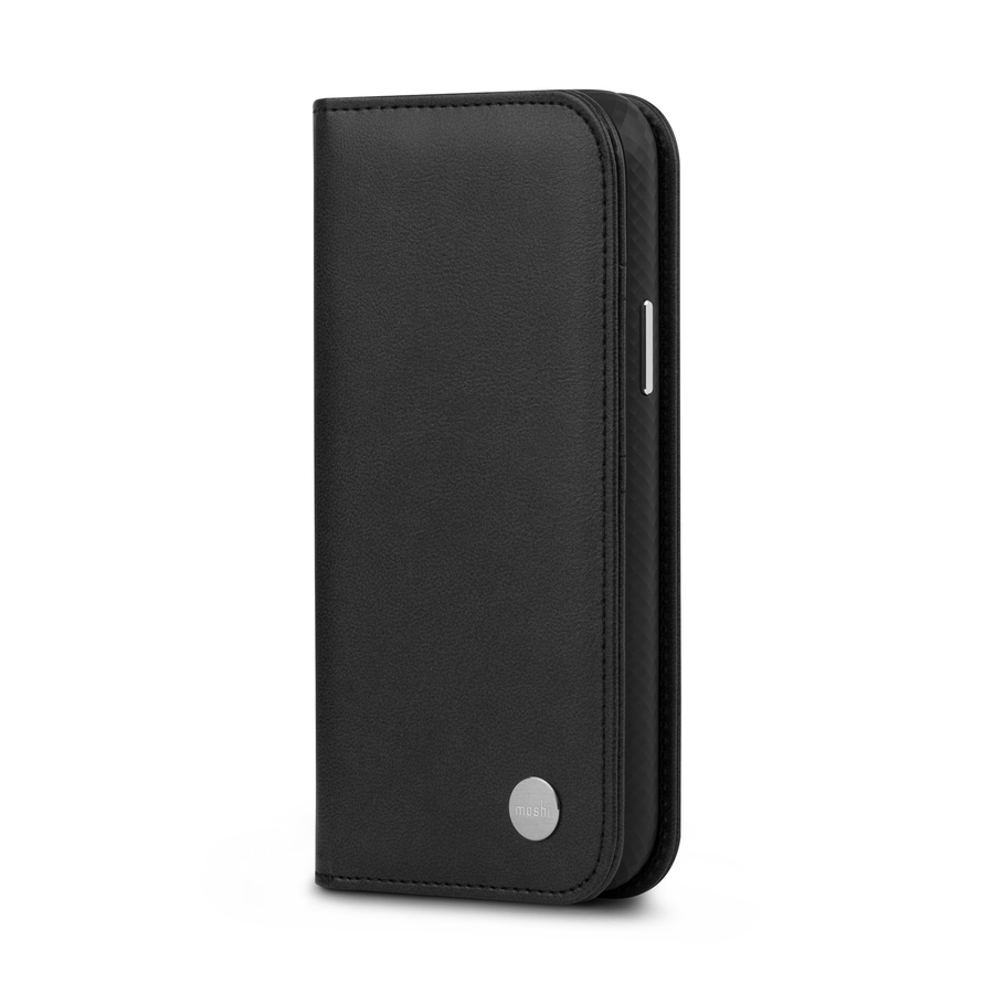 Moshi Overture Carrying Case (Wallet) Apple iPhone 13 mini Smartphone - Jet Black