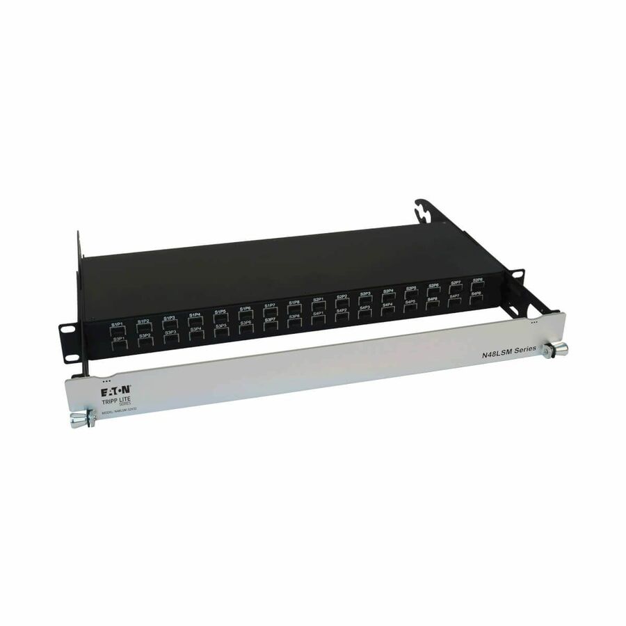 Eaton Tripp Lite Series Spine-Leaf MPO Panel with Key-Up to Key-Up MTP/MPO Adapter - 12F MTP/MPO-PC M/M, 8F OM4 Multimode, 32 x 32 Ports, 1U