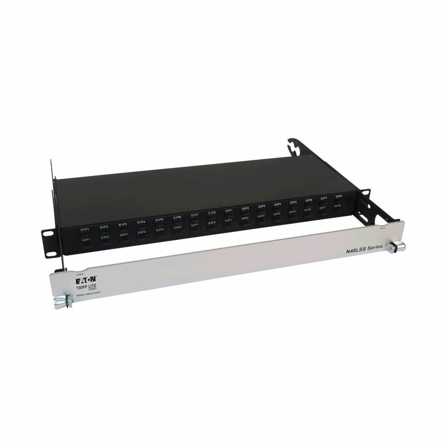Eaton Tripp Lite Series Spine-Leaf MPO Panel with Key-Up to Key-Down MTP/MPO Adapter - 12F MTP/MPO-APC M/M, 8F OS2 Singlemode, 32 x 32 Ports, 1U