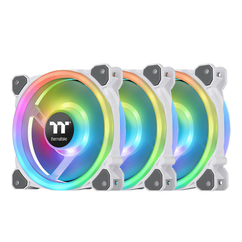 Thermaltake Pure 12 ARGB Sync Radiator Fan White TT Premium Edition (3-Fan Pack) - 3 Pack