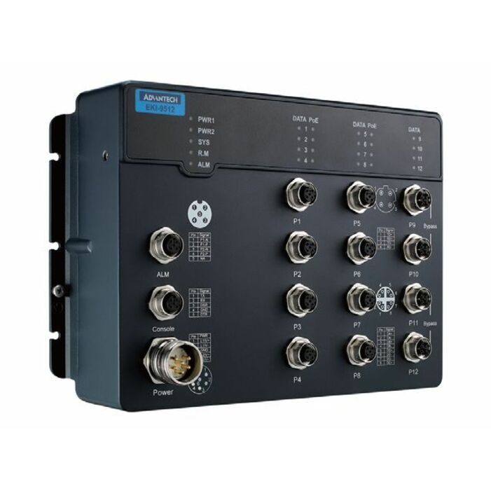 Advantech EKI-9512G-4GMPX-AE Ethernet Switch