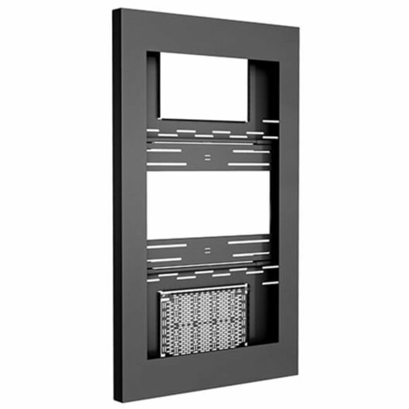 Chief Impact 50 Inch On-Wall Kiosk with Protective Glass - Portrait Orientation - Black