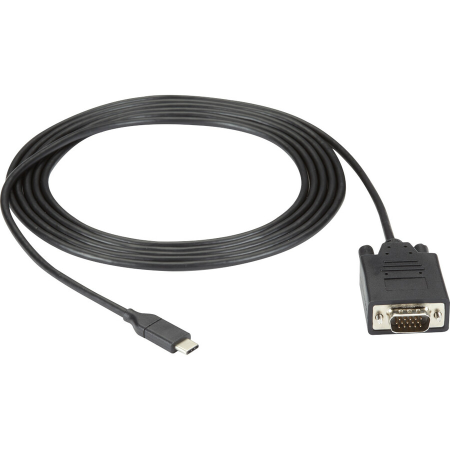 Black Box USB-C to VGA Adapter Cable, 1080p HD, 9ft